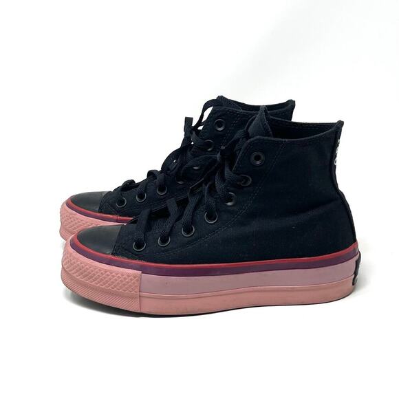 Converse x OPI All Star Platform High Top Edinburgher & Tatties Black & Pink 5.5 - Picture 4 of 10